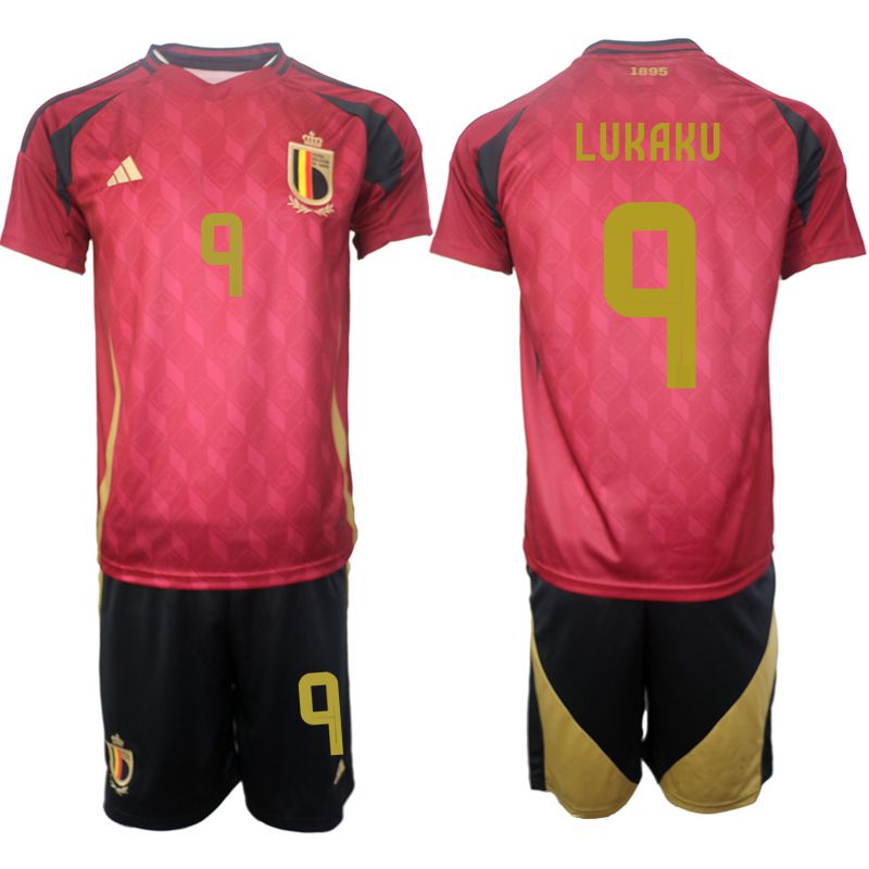 Men 2024-2025 Season Belgium home red #9 Soccer Jersey